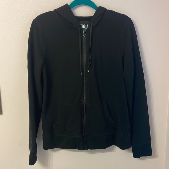 Victoria's Secret Sport Full Zip Black Hoodie. - Picture 2 of 3